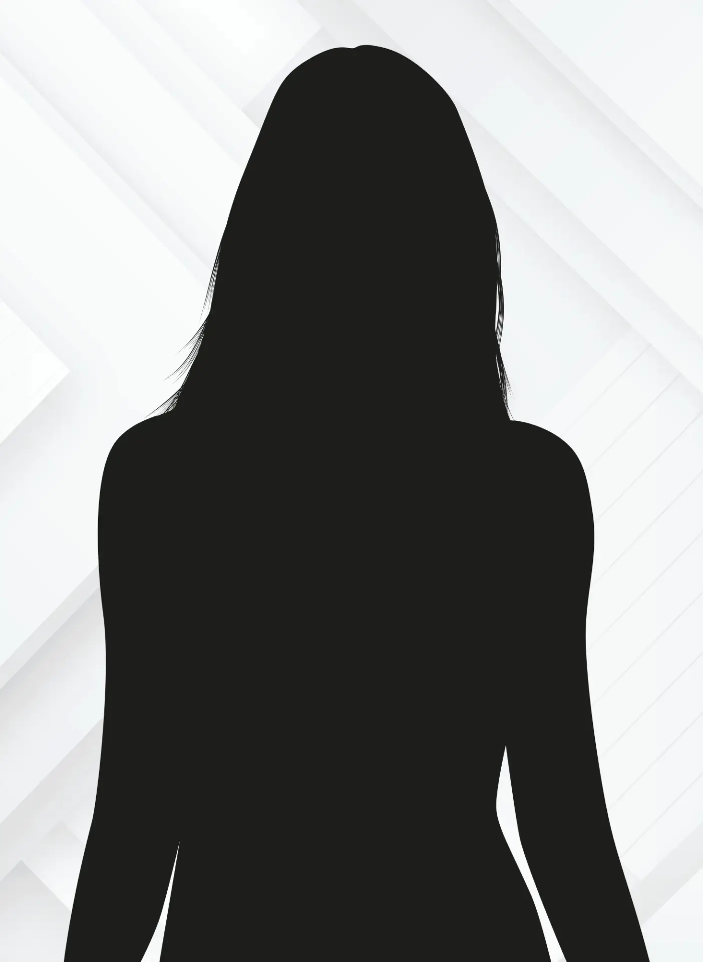 A silhouette of a woman with long hair