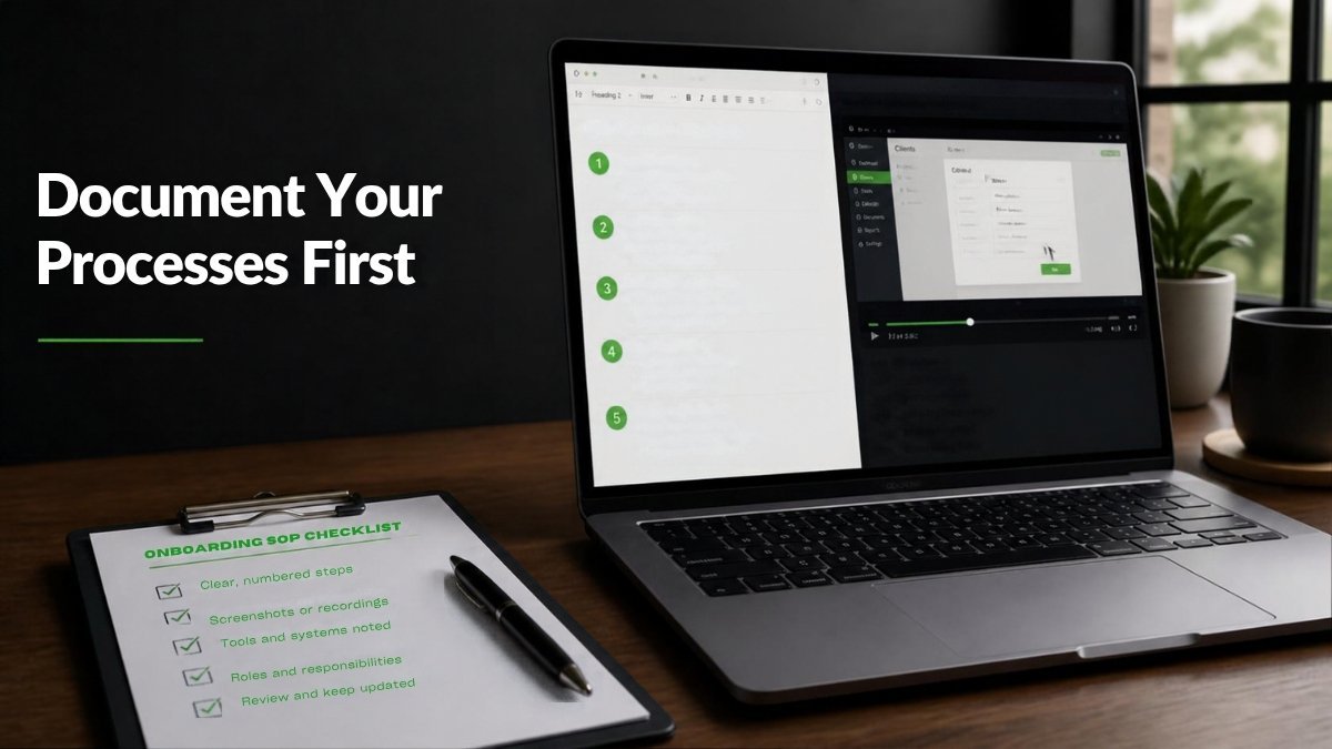 Step-by-step SOP documents and training videos prepared for a new virtual assistant