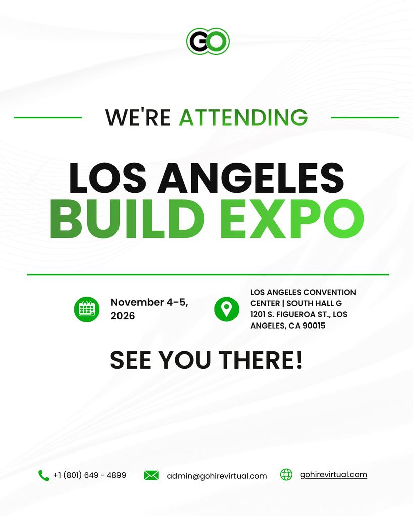 Bold poster announcing attendance at the Los Angeles Build Expo, with date November 4–5, 2026 and venue at the LA Convention Center; finishes with 'See you there!'